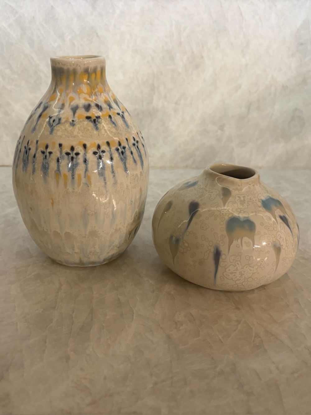Pottery Barn Ceramic Bud Vases, Set of 2, LIKE NEW